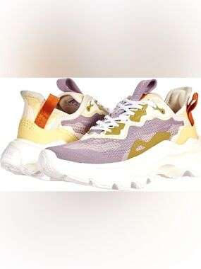 Sorel Kinetic Breakthru Day Lace Sneakers in Shale Mauve/Tranquil Yellow